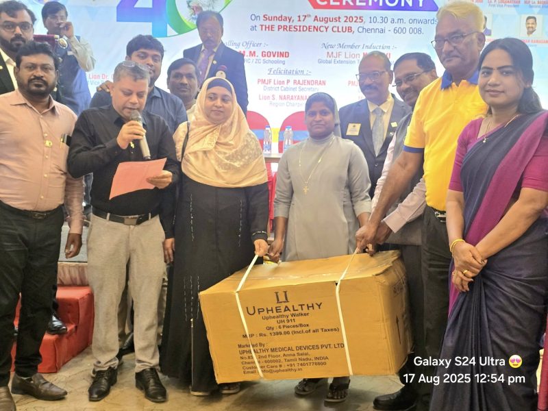 Caring Hearts Empowers Mobility at Lions Club Madras Royapuram Event