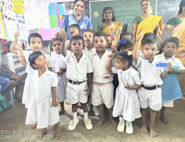 Kamarajar Birthday Celebration by Caring Hearts at Gummidipoondi School