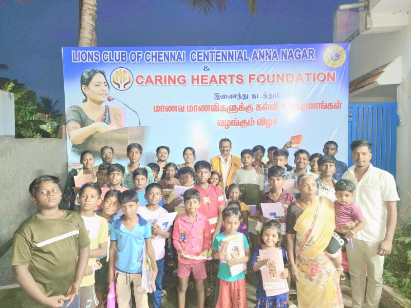 Caring Hearts and Lions Club Uplift Students in Senji, Panampakkam Village