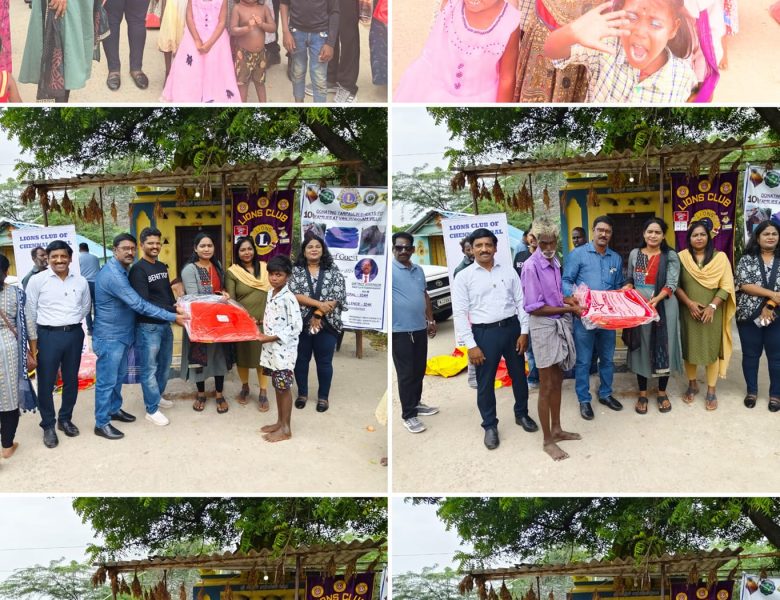 Caring Hearts and Lions Clubs Distribute Waterproof Sheets to 100 Underprivileged Families