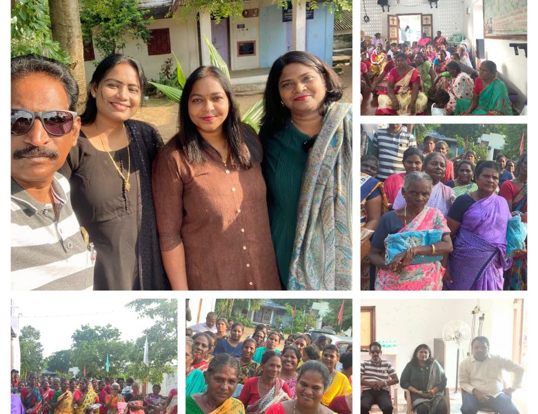 Caring Hearts and Lions Club Distribute Sarees to Elderly Women