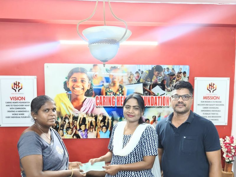 Caring Hearts Foundation Supports Vegetable Vendor’s Son with School Fees