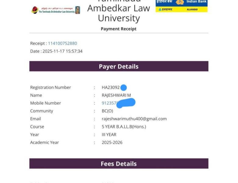 Empowering Education at Tamil Nadu Ambedkar Law University