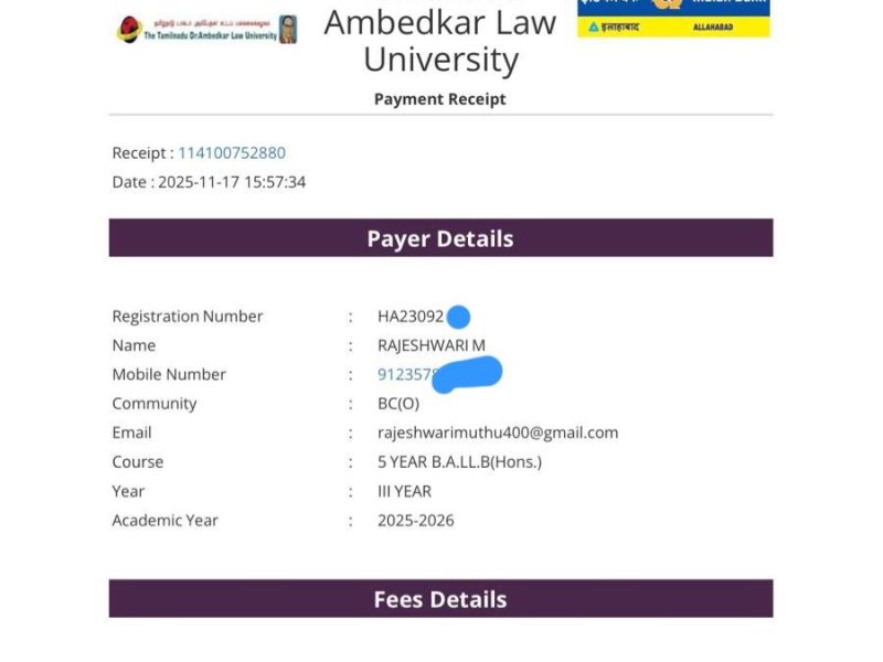 Empowering Education at Tamil Nadu Ambedkar Law University